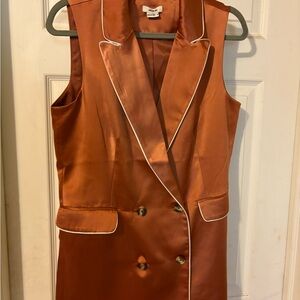 Jason Wu satin double breasted sleeveless vest